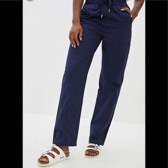 Anthropologie I Maeve Tenley Twill Track Pants - Picture 3 of 4